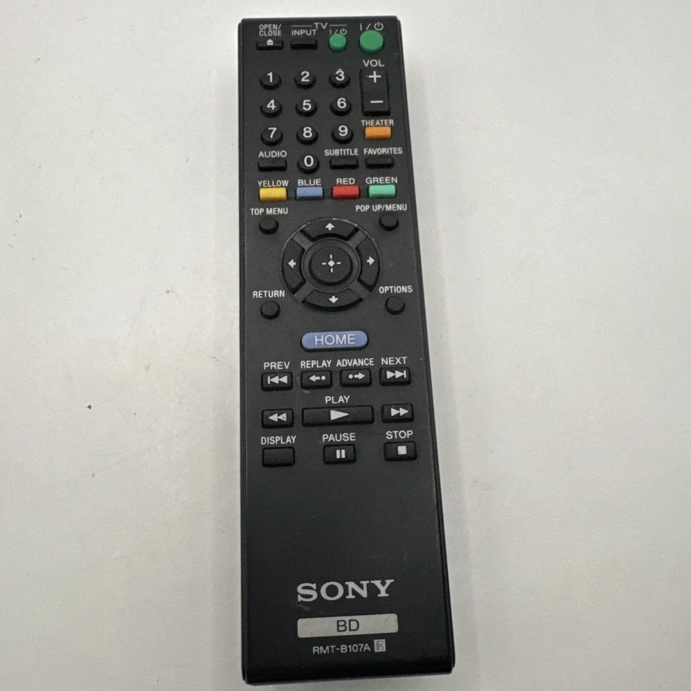 Sony RMT-B107A Blu-Ray Remote Control Black As-Is Parts Damaged OEM Wireless